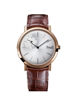 Piaget Altiplano mecanique cadran argente cuir marron hommes