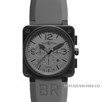 Bell & Ross BR 01-94 COMMANDO gris 46mm des hommes Montre Réplique