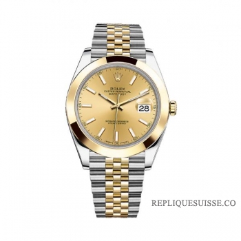 Réplique Rolex Datejust 41mm Champagne Dial 126303 Jubileo