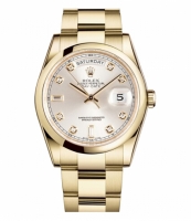 Rolex Day Date Or jaune Silver cadran 118208 SDO