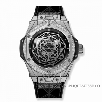 Copie Montre Hublot Big Bang Sang Bleu Acier Diamants 39mm 465.SS.1117.VR.1204.MXM17