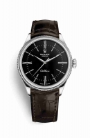 Copie Montre Rolex Cellini Time or blanc 18 carats 50509 Black Cadran m50509-0022