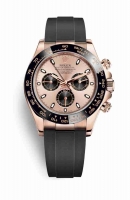 Copie Montre Rolex Cosmograph Daytona 18 ct Everose or 116515LN rose noir cadran m116515ln-0013