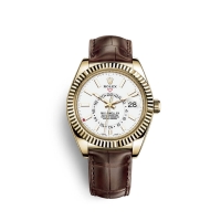 Rolex Sky-Dweller or jaune 18 ct M326138-0010 cadran blanc