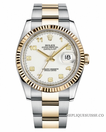 Réplique Rolex Datejust 36mm acier et or blanc Dial 116233 WAO