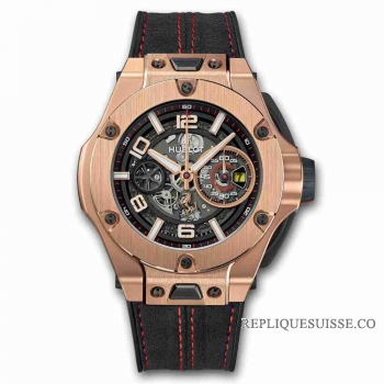 Copie Montre Hublot Big Bang Ferrari Chronographe Unico King Gold 45mm 402.OX.0138.WR