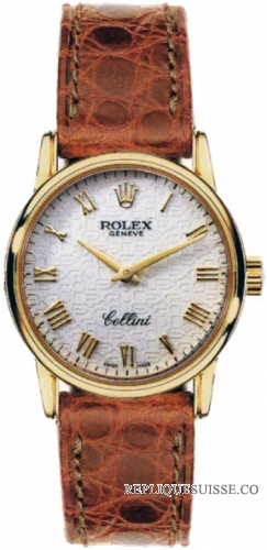 Rolex Cellini Classic Mesdames 18K or jaune Quartz Réplique Montre 6111/8