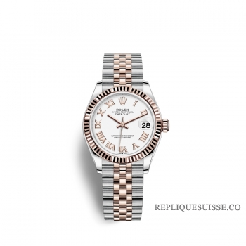 Rolex Datejust 31 Oystersteel or Everose 18 ct M278271-0002 cadran blanc