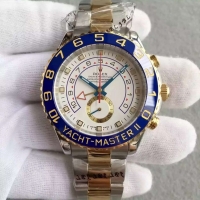 Rolex Yacht-Master II blanc cadran Bleu Bezel 116681