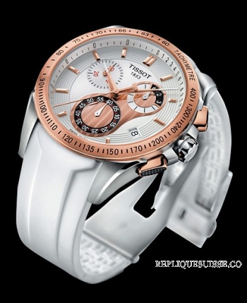 Tissot Veloci-T Blanc Rubber Strap T024.417.27.011.00 Hommes Montre Réplique