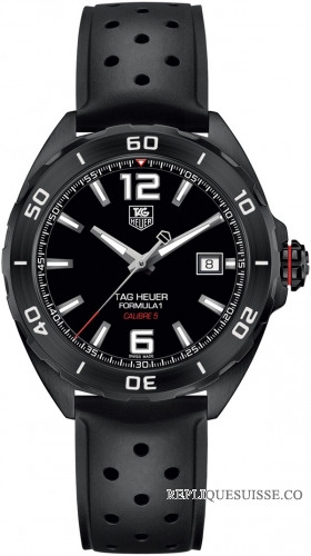 TAG Heuer Réplique Formula 1 Automatique Noir Dial Noir Rubber WAZ2115.FT8023