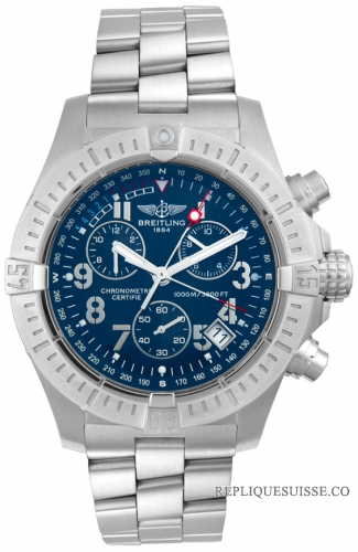 Breitling Avenger Seawolf Chronographe bleu Dial A7339010 Montre Réplique