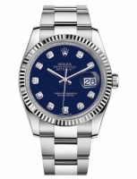 Réplique Rolex Datejust en acier de 36mm cadran bleu bracelet Oyster 116234 BLDO