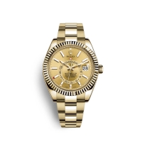 Rolex Sky-Dweller or jaune 18 carats M326938-0003 cadran couleur champagne