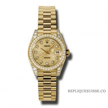 Rolex Datejust Lady Or President 26mm 179158 chjdp Montre Réplique