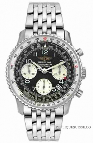 Breitling Navitimer Inoxydable acier noir noir Analog Montre Réplique