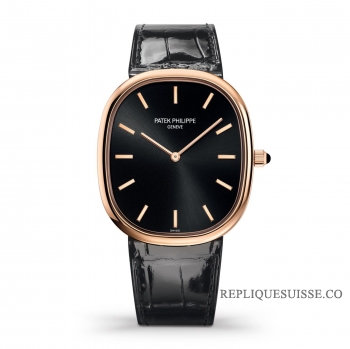 Patek Philippe Oren Ellipse 5738 Or Rose / Noir 5738R-001 Montres Copie