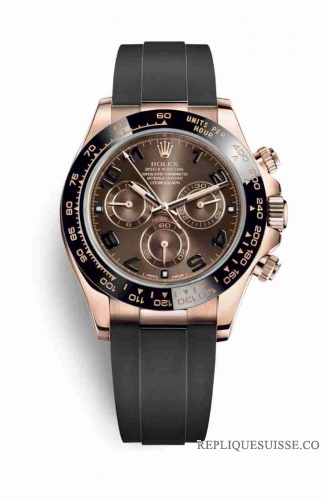 Copie Montre Rolex Cosmograph Daytona 18 ct Everose or 116515LN chocolat cadran m116515ln-0015