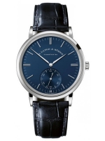 Copie Montre A. Lange & Sohne Saxonia Automatik Or blanc/Bleu 380.028