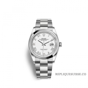 Rolex Datejust 36 Oystersteel M126200-0008 cadran blanc