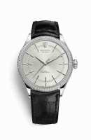 Copie Montre Rolex Cellini Time or blanc 18 ct 50609RBR Cadran rhodium m50609rbr-0008