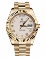 Réplique Rolex Day Date II President jaune or Ivory concentric circle cad 218238 ICAP