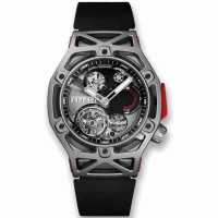 Copie Montre Hublot Techframe Ferrari Tourbillon Chronographe Titane 45mm 408.NI.0123.RX