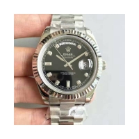 Réplique Rolex Day Date II President Blanc or noir cadran 218239 BKDP Mon 218239 BKDP