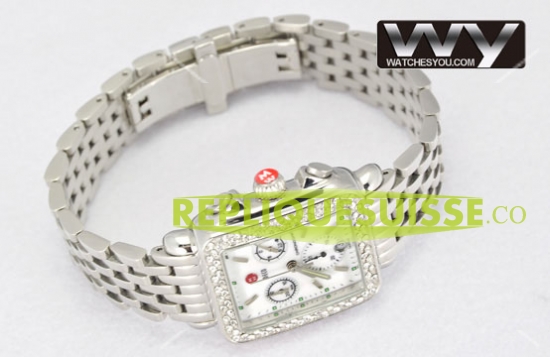 Michele Deco Diamant Inoxydable Dames MWW06A000028 Montre Réplique - Cliquez sur l'image pour la fermer
