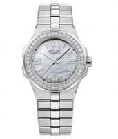 Réplique Chopard Alpine Eagle 36mm Lucent Steel Diamond Bezel Nacre Cadran