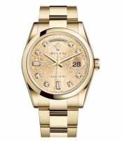 Rolex Day Date Or jaune Champagne jubilee cadran 118208 CHJDO