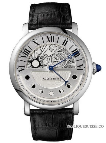 Cartier Rotonde de Cartier Jour et nuit Palladium W1556244 Montre Réplique