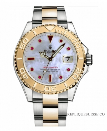 Rolex Yacht-Master Acier inoxydable et Or jaune Mother of pearl cadran 16623 MR