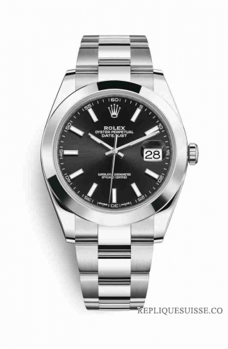 Copie Montre Rolex Datejust 41 Oystersteel 126300 cadran noir m126300-0011