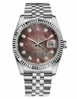 Réplique Rolex Datejust 36mm Dark Steel cadran en nacre Bracelet Jubile 116234 DKMDJ