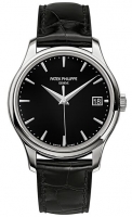 Patek Philippe Calatrava Mechanical Noir Dial peau hommes Montre Réplique