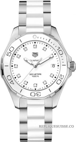 Copie Montre Tag Heuer Aquaracer Cadran Blanc Mesdames WAY131D.BA0914