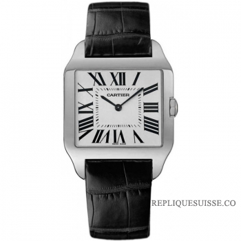 Cartier Santos Dumont 18k Blanc Or W2007051 Montre Réplique