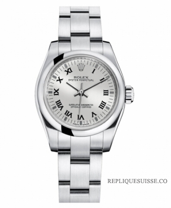 Rolex Oyster Perpetual No Date Acier inoxydable Rhodium cadranLadies 176200 RBKRO