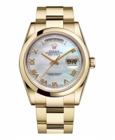 Rolex Day Date Or jaune MOP cadran 118208 MRO