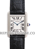 Cartier Tank Solo noir cuir Dames W1018255 Montre Réplique