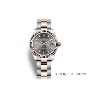 Rolex Datejust 31 Oystersteel Or Everose 18 ct M278271-0017 Cadran rhodie fonce