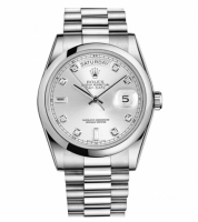 Rolex Day Date Platinum Silver cadran 118206 SDP