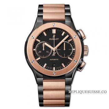 Réplique Hublot Classic Fusion Chronographe Bracelet Ceramique King Gold