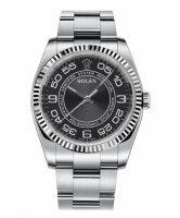 Rolex Oyster Perpetual No Date Acier inoxydable Noir cadran 116034 BKWAO