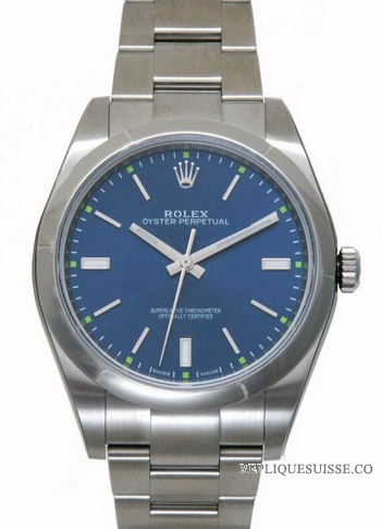 Rolex Oyster Perpetual 39mm 114300 Bleu Dial Montre Réplique