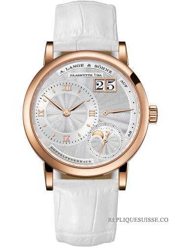 Copie Montre A. Lange & Sohne Kleine Lange 1 Moonphase Rose Or/Argent 182.030