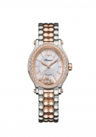 Réplique Chopard Happy Sport 30mm Ovale Or Rose 18K En Acier Inoxydable Et Diamants