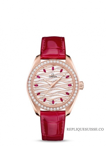 Copie Montre OMEGA De Ville Acier Or rouge Diamants 424.23.33.20.52.002