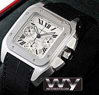 Cartier Santos 100 XL Chronographe Hommes W20090X8 Montre Réplique